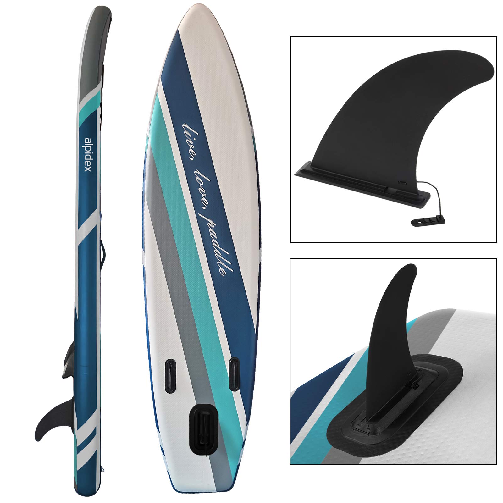 ALPIDEX Stand Up Paddle Gonfiabile 320 x 76 x 15 cm ISUP Portata Massima 200 kg Tavola SUP Leggero Stabile Set Completo