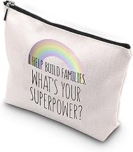 WCGXKO Surrogate Mom Gift I Help Build Family What’s Your Superpower Novelty Zipper Pouch Makeup Bag (Help Build Family), Bag-4th