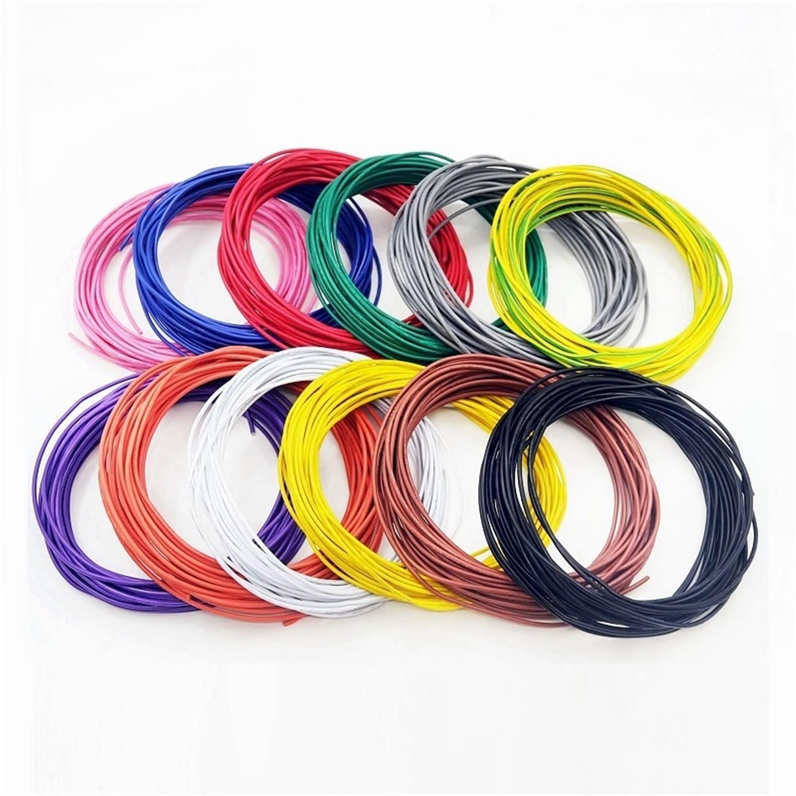 Cable electrónico de PVC 2M-100M UL1007 26/28/30 AWG; Cable de Cobre estañado Rojo Negro for cableado LED y Bricolaje(Purple,100M,30AWG)