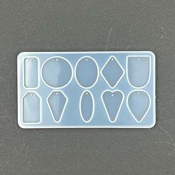 10 in 1 Combo Ear Rings, Jewellery and Keychain Mould | Mold | Epoxy Resin Silicone Casting Mould DIY Mould Jewellery Mould Craft DIY - 1 PC