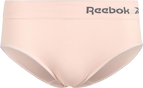 Miniatura 4 de Reebok Bragas hipster para mujer, paquete de 5 unidades de ropa interior elástica sin costuras con cintura relajada sin etiqueta (S-XL)