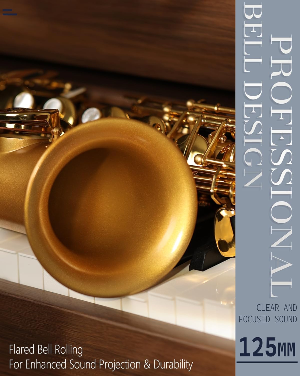 AKLOT Handcrafted E-Flat Alto Saxophone: Matte Gold Brass Body with Warm, Rich Tone, Secure Air Seal, Smooth 23-Key System, Includes Reeds Premium Leather Case & Saxophone Cleaning Kit (CH-EG)