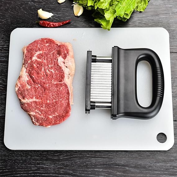 Jaccard Meat Tenderizer Tool Comfortable Handle Easy to Assemble Easy to Clean Gap Residue Meat Tenderizer Machine, White