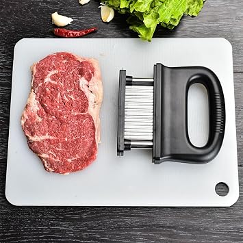 Jaccard Meat Tenderizer Tool Comfortable Handle Easy to Assemble Easy to Clean Gap Residue Meat Tenderizer Machine, White