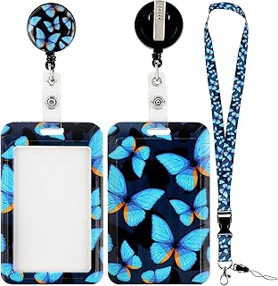 GmeDhc GmeDhc - Capa para cartão de identificação com porta-chaves extensível, para documento de identidade e carteira de estudante