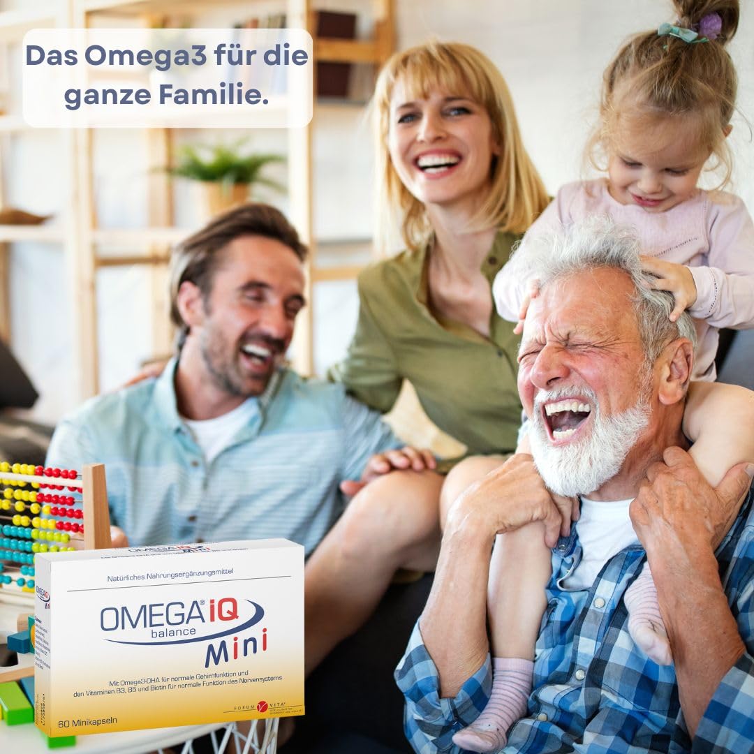 Omega IQ Mini - Omega3 Fettsäuren DHA und EPA in Phospholipid Form bei Stress und Konzentrationsschwäche