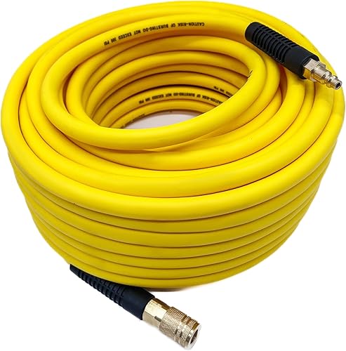Miniatura 25 de Manguera de aire híbrida (PVC) de 1/4 pulg. x 25 pies, manguera de compresor de aire 300 PSI de alta resistencia, resistente a los dobleces