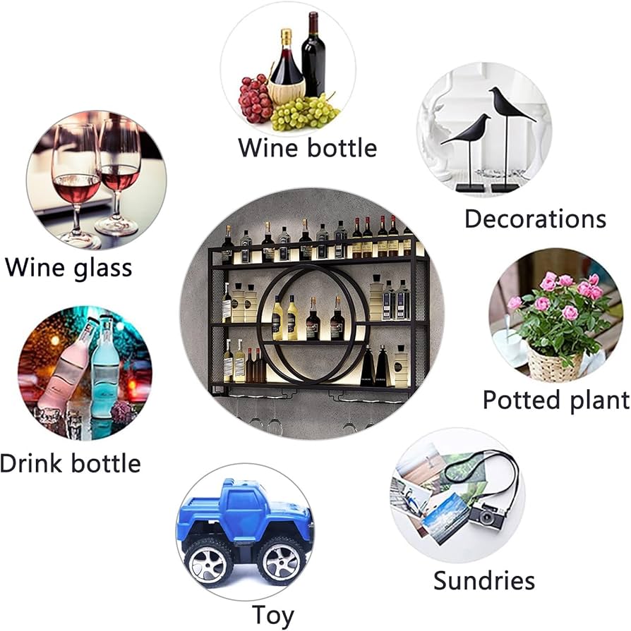 Amazon｜ワインラック ワインホルダー酒ラック壁掛け ディスプレイ