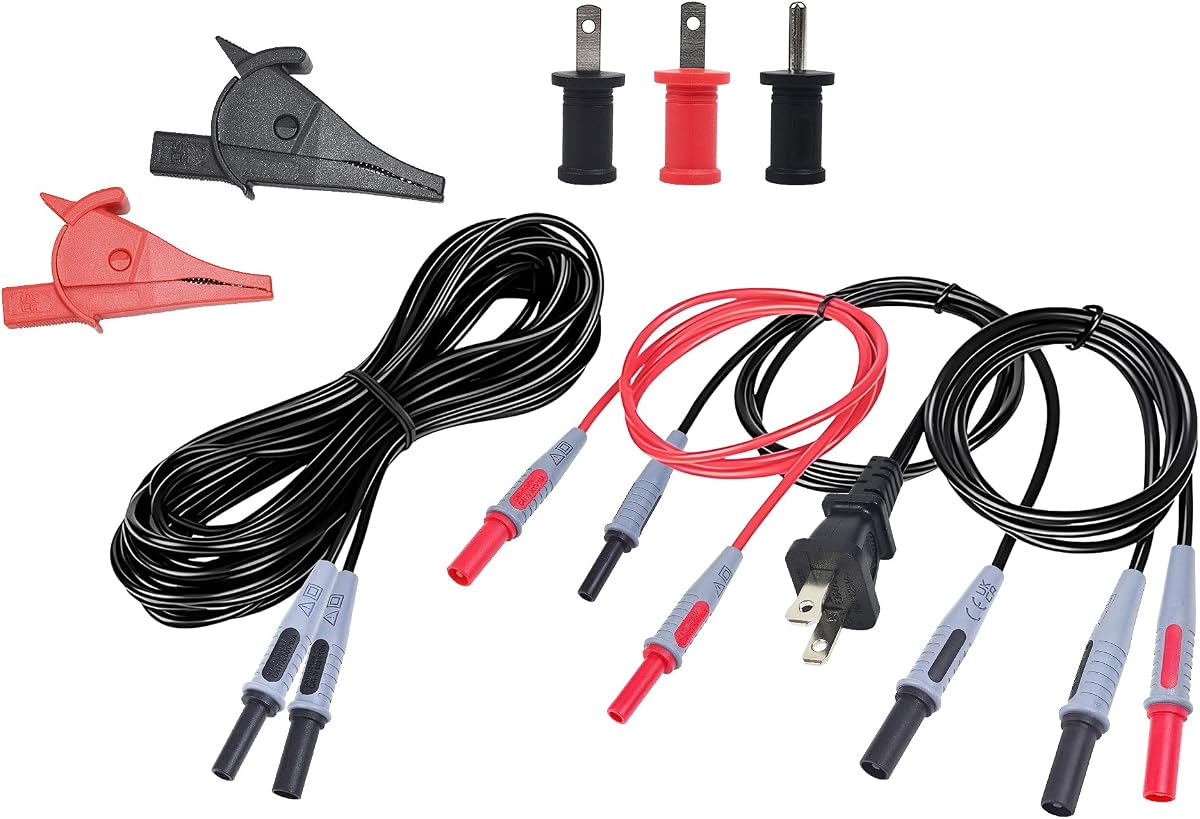 ET450 Accessory Kit,incluidng Lead Adapters,AC Outlet Plug to Banana Plug Attach to Alligator Clips, Outlet Tabs/Prongs, Compatible with Klein Tools ET450 Circuit Breaker Finder
