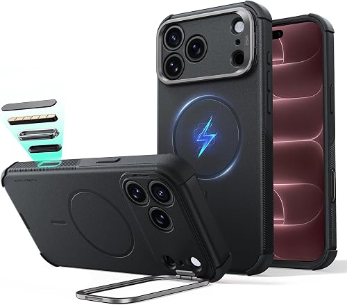 ESR Cyber Tough for iPhone 18 Pro/17 Pro Case with Flex Stand, Black