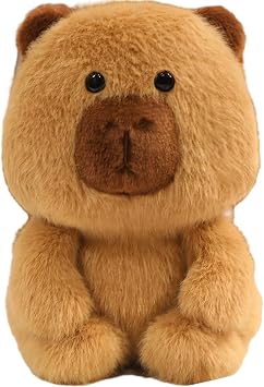 Soft Capybara Stuffed Animals Capybara Plush Toys Plushies with Turtle Backpack Cuddly Doll Gift for Kids and Lovers