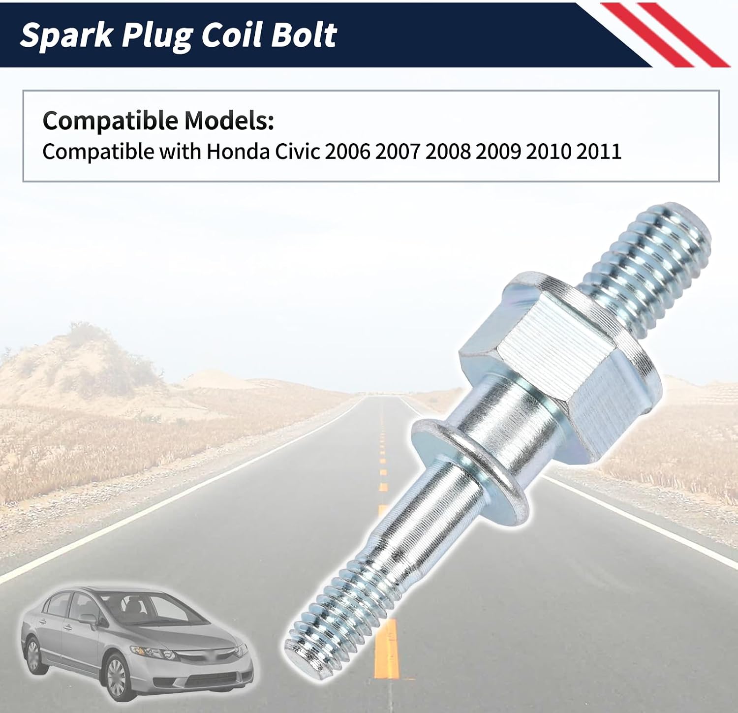 Spark Plug Coil Bolt 12216-RNA-A00 12216RNAA00 Compatible with Honda Civic 2006-2011