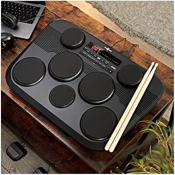 Gear4Music DD70 E Drum Kit for Adults Beginners with Pro Headphones