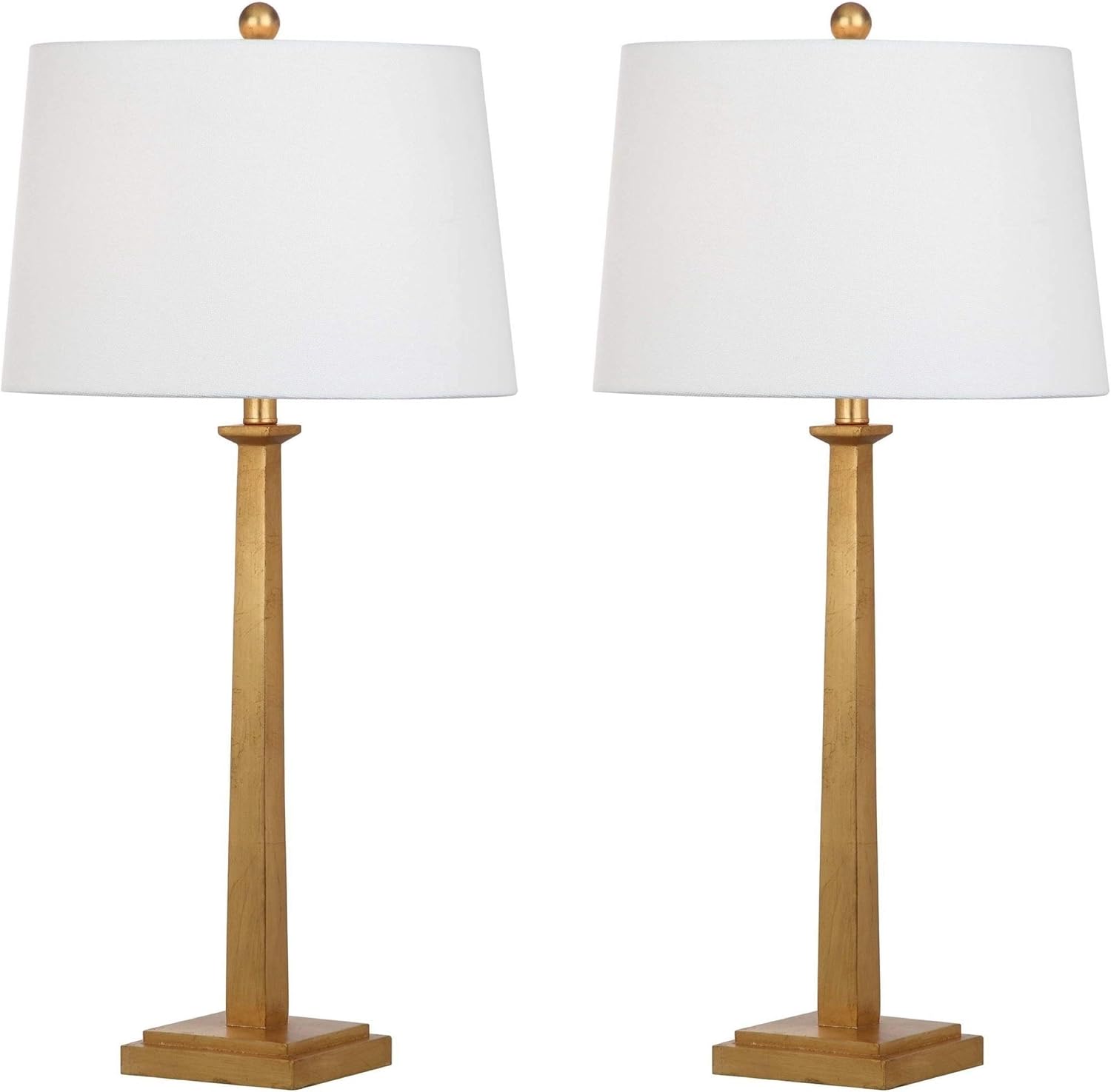 Lighting 32-inch Gold Table Lamp (Set of 2) Cream Modern Contemporary Bulbs Included