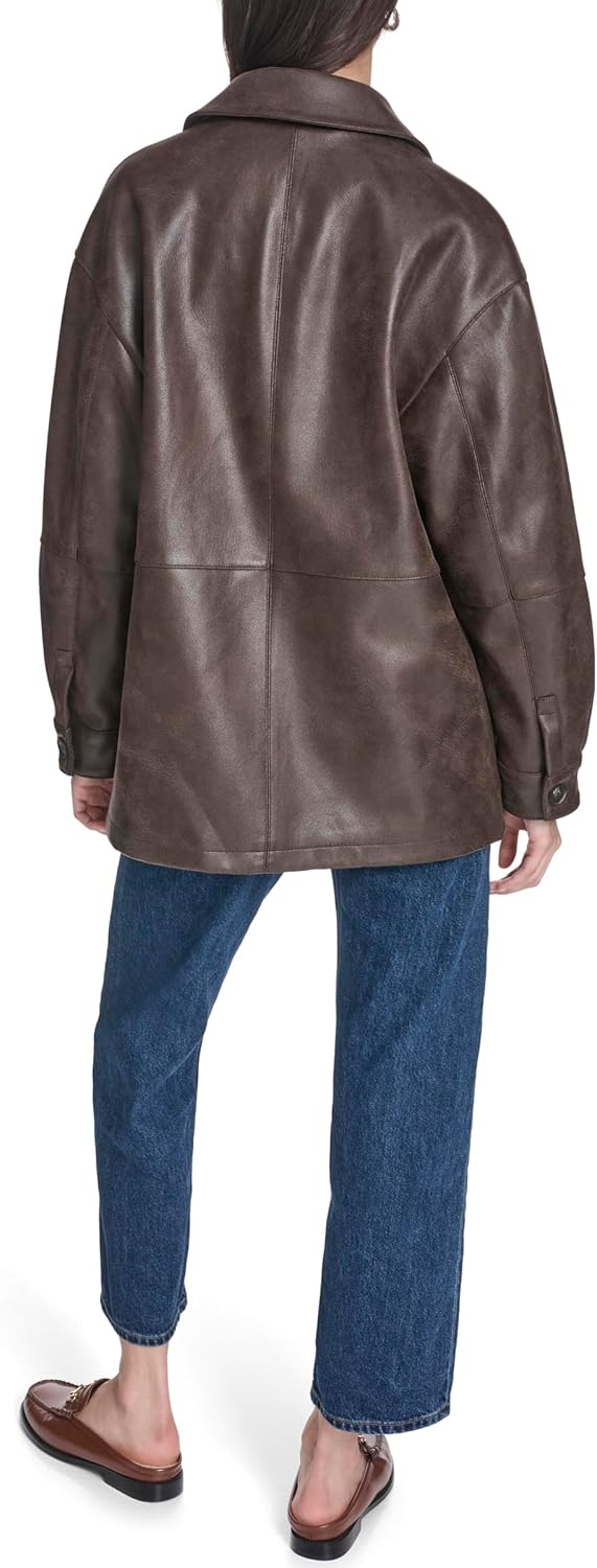 Levi's womens Relaxed Fit Faux Leather Blazer - Image 6