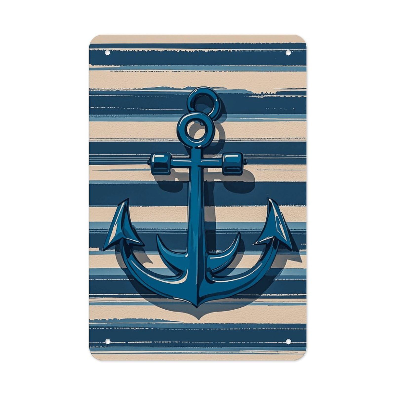 QMNLKH Anchor Plaques for Wall Decor, Personalized Metal Tin Sign for Home, Multifunctional Poster for Office, Fashion Painting for Hallway, Wall Art Pictures, 7.9x11.8Inch