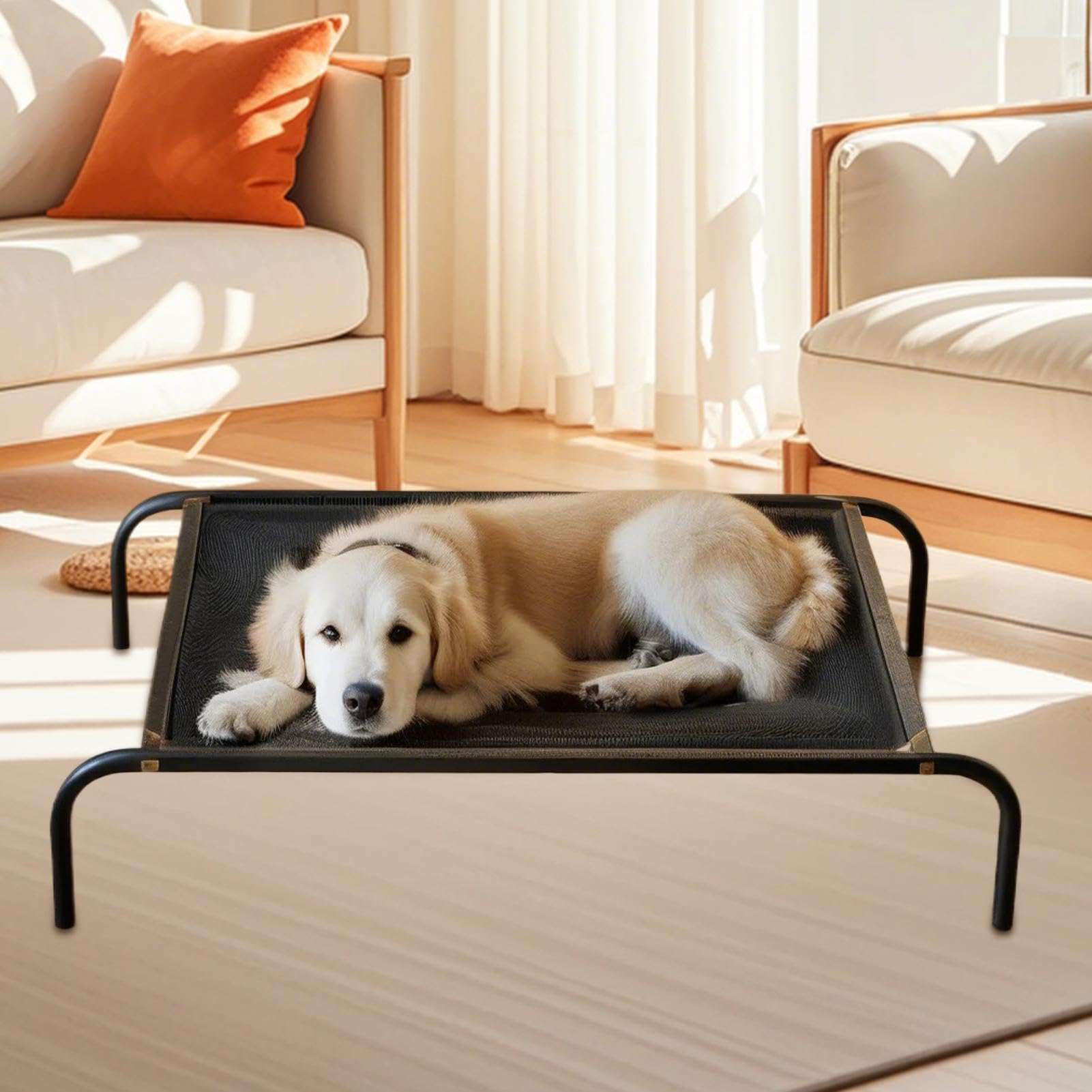 Cama Para Perro Al Aire Libre | Hamaca Transpirable Formato Viaje - Cama De Mascotas Resistentes,Adecuado Para Camping Al Aire Libre Interior En Climas Cálidos Y Viajes Con Perros Pequeños Y Medianos