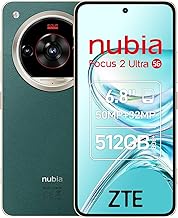 nubia ZTE Focus 2 Ultra 5G Smartphone without SIM Lock, AI, 8GB + 512GB, Rotating Lens, 6.8 Inch AMOLED Display, 50MP Camera with AI, Sensor Button, 5000mAh Battery, Android 15, with Case
