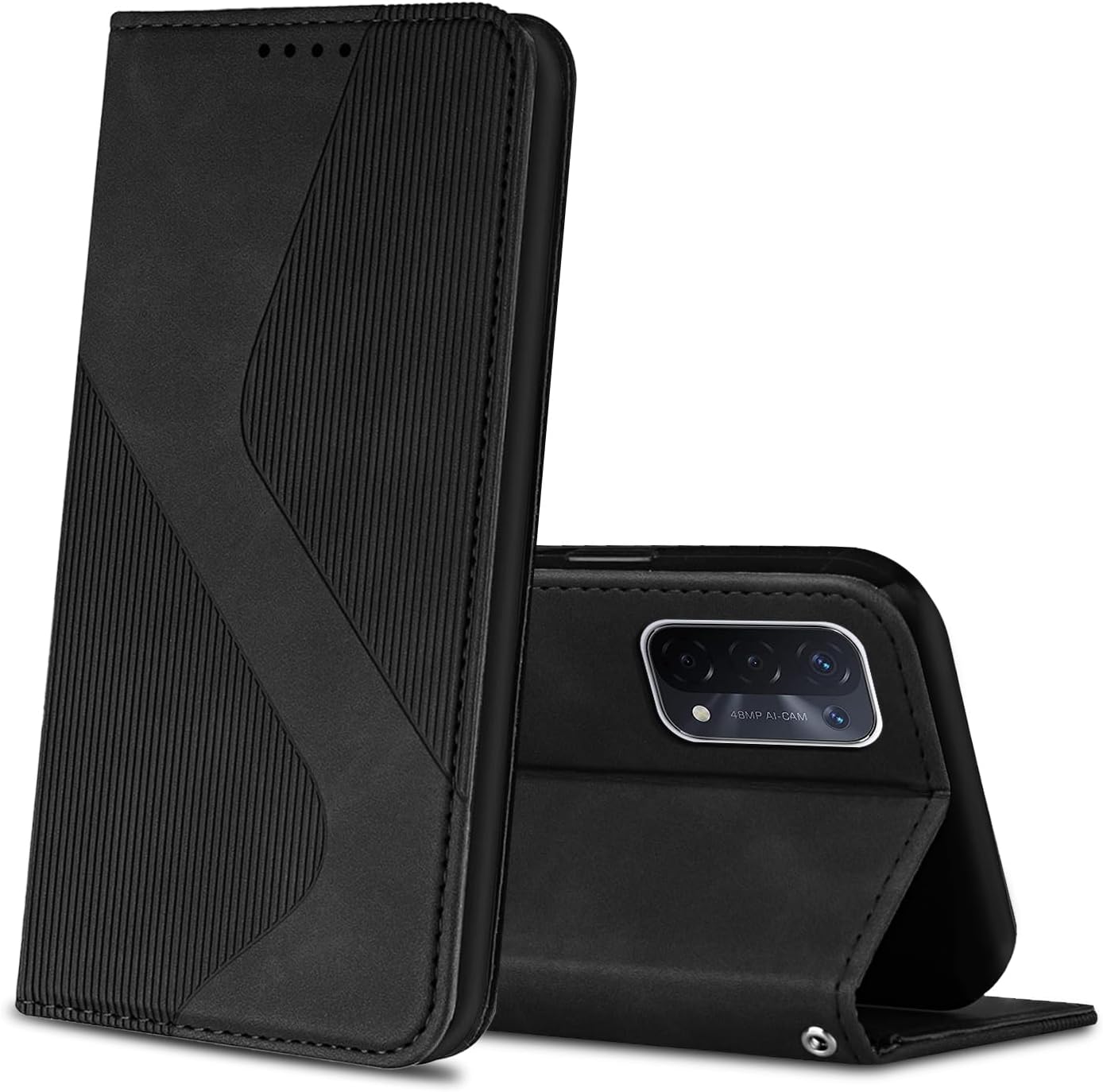 PHINIENLAND Cover per Oppo A54 / A74 5G Case PU Pelle Custodia