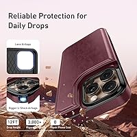 Vista 150 de LETO para iPhone 15 Pro Funda tipo cartera - Tapa tipo folio con patada - Diseños de moda - Tarjetero - Funda protectora para mujeres y niñas - 6.1