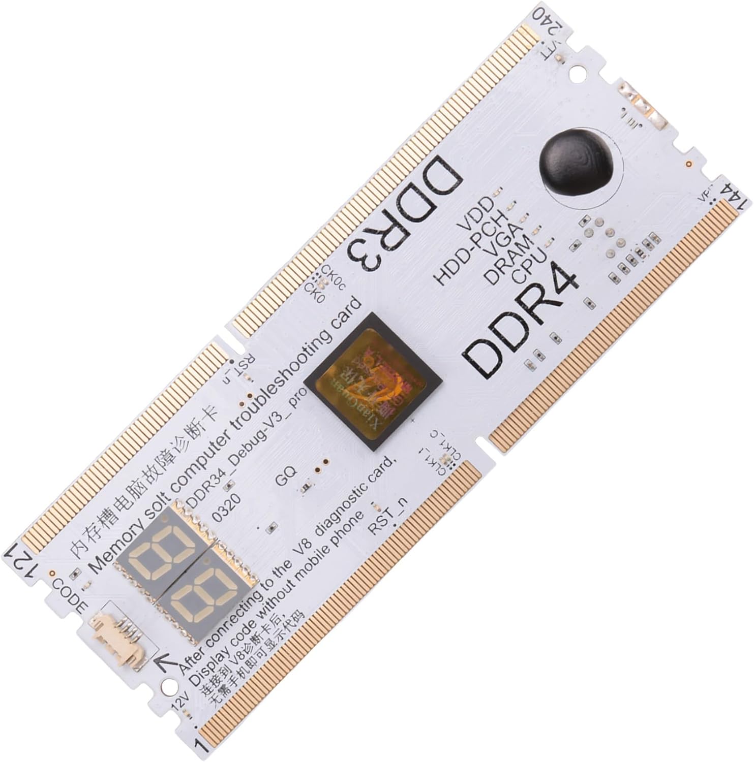 Laptop/Desktop Motherboard Memory Slot DDR3/DDR4 Diagnostic Analyzer Computer Diagnostic Card Notebook for DDR3/4 Repair