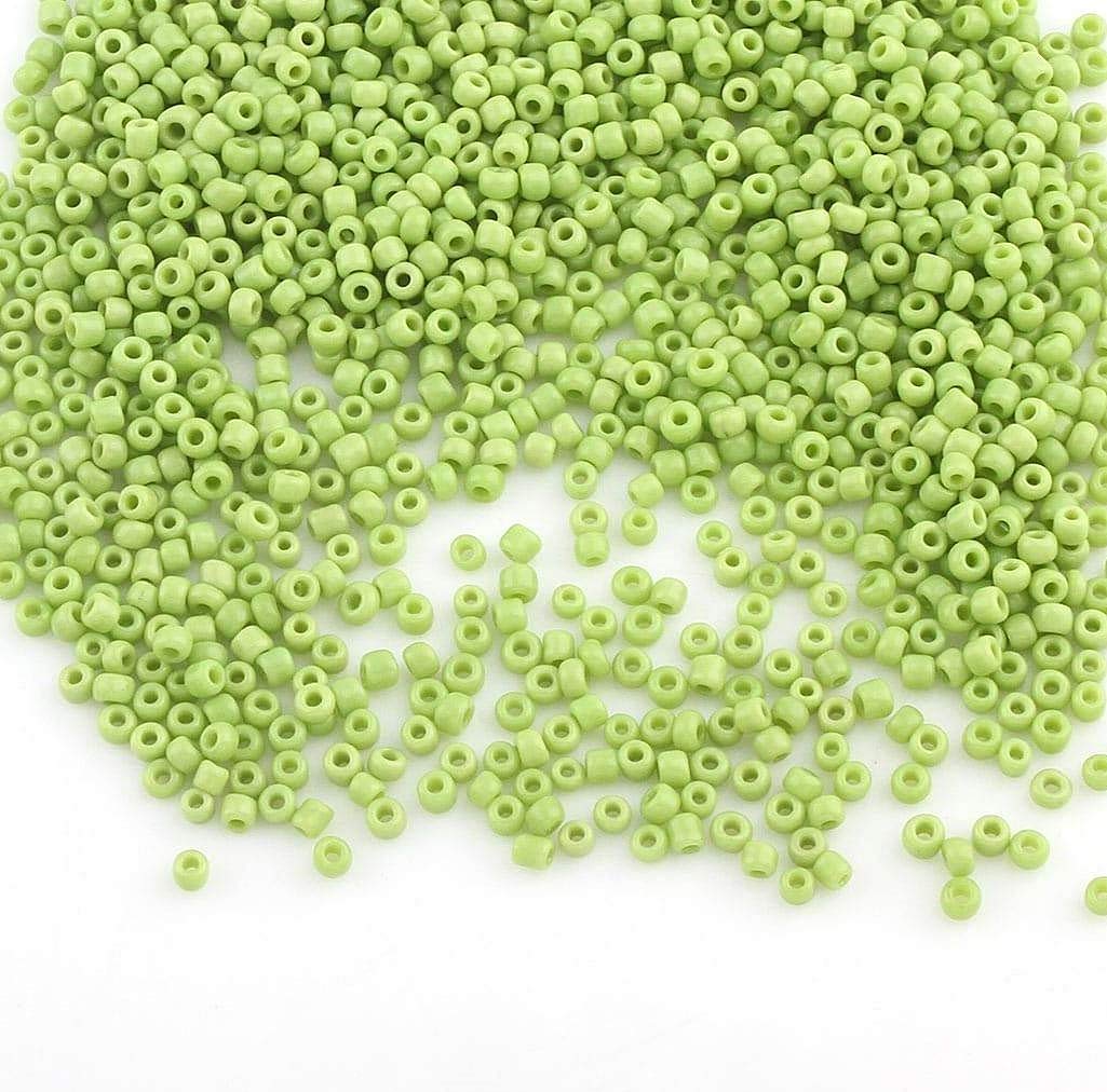 Lot De 6500 Perles Rocaille En Verre Opaque, Mat, 11/0, Clair,Jaune