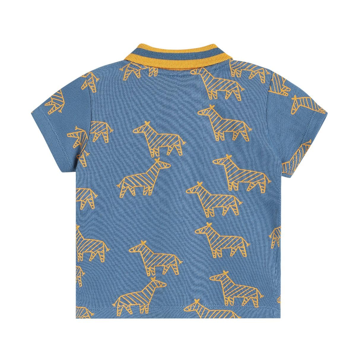 miniklub Baby Boys Collar Half Sleeve Polo (6-9M) Blue - Image 2 thumbnail