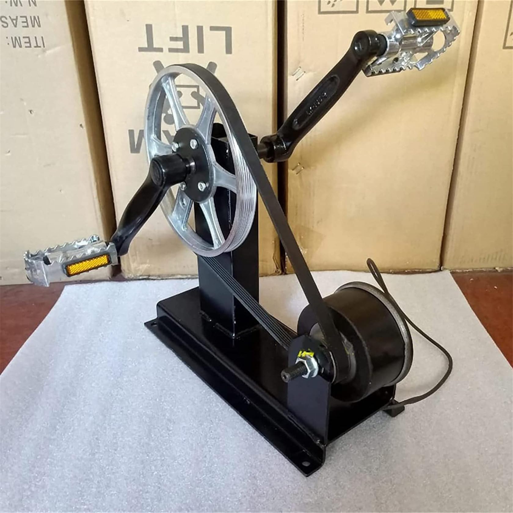 Amazon | 小型ポータブルハンドクランク発電機キット、フット