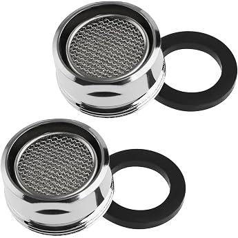 Pack of 2 Aerator Tap M24 Water Hansip with Seal 24 mm Diffuser Tap for Kitchen and Bathroom Brass Aerator Anti-limescale Tap Strainer with Spherical Filter
