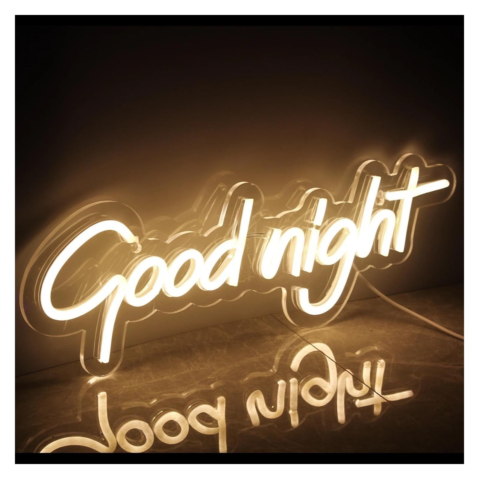 Insegna luminosa al neon Buona notte per la camera da letto con insegna al per neon per luce per per decorazione della parete per