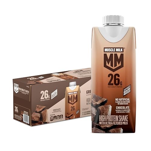 Muscle Milk High Protein Shake, Chocolate, 11 fl oz Cartons