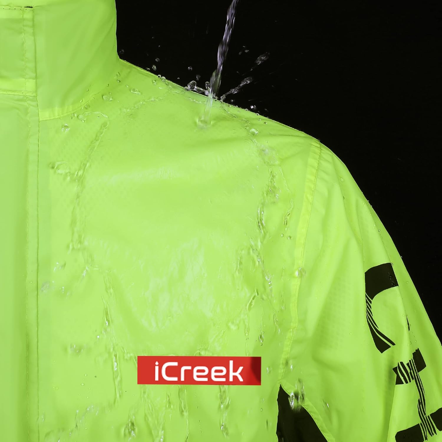 iCreek Motorcycle Rain Suit for Men and Women Waterproof Rain Gear Resistant Raincoat Outdoor Fashion with Hood - Image 2