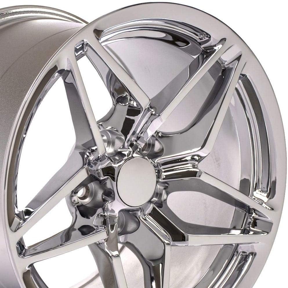 OE Wheels CV31 17 Inch Rim Fits Corvette C7 ZR1 Style 5x120.65 17x11 Chrome - Hollander 5927 (1)
