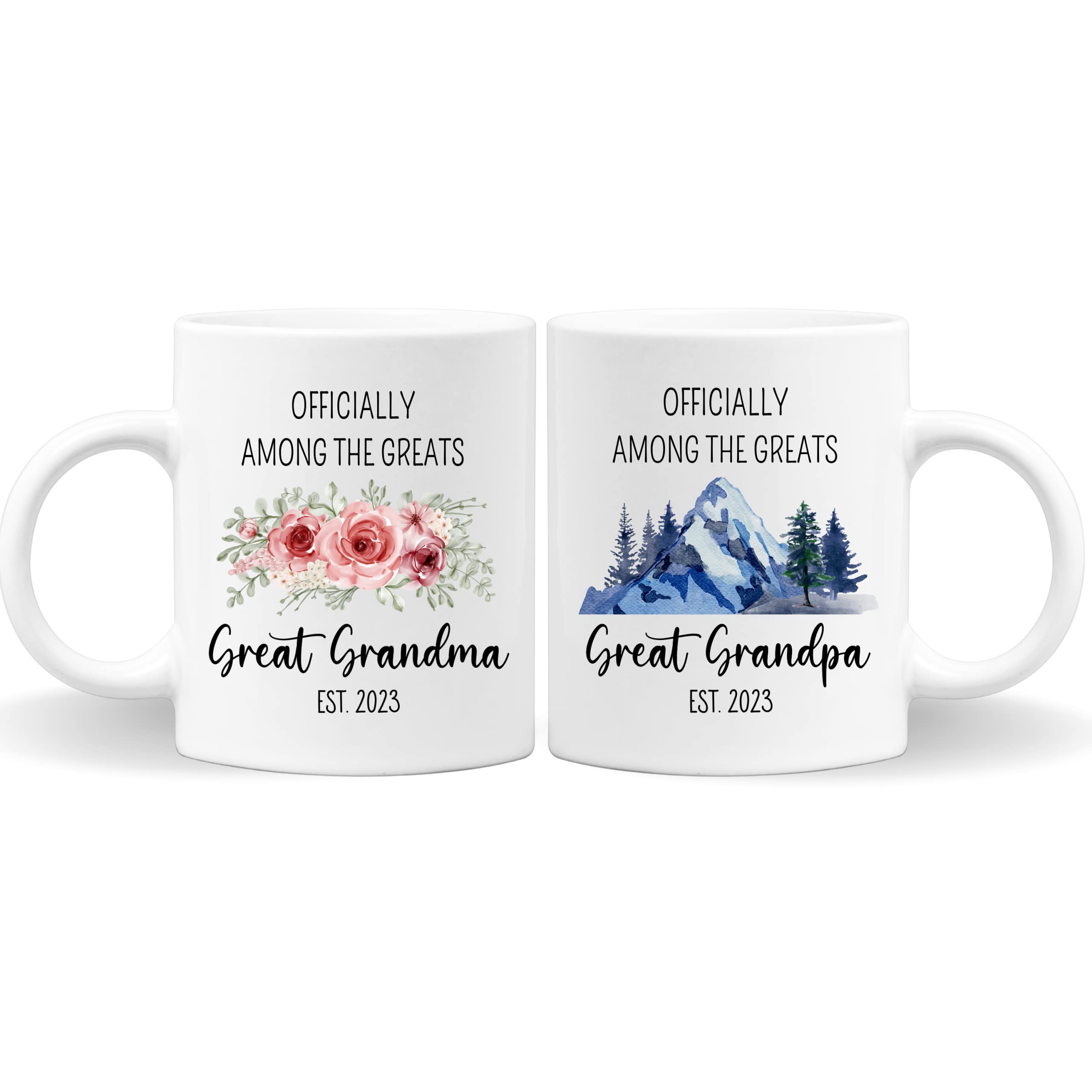 MIANPU Great Grandma Gifts 2023, Great Grandpa Gifts 2023, Great Grandparents Baby Announcement 2023, Great Grandma Mug 2023, Great Grandma Pregnancy Announcement, Promoted To Great Grandparents
