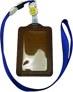 Fenggtonqii - Soporte para tarjetas de identificación (15 unidades), color marrón