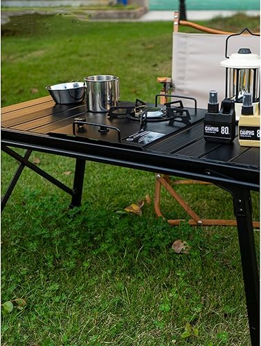 Miniatura 8 de Estufa de camping IGT negra versión 2025, estufa de gas plegable de escritorio e incrustada, estufa de gas portátil con asa de transporte