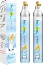 SODAOO LOGY 60L Co2 Carbonator Compatible with Sodastream Appliances [NOT for Art & Terra],14.5oz, Set of 2