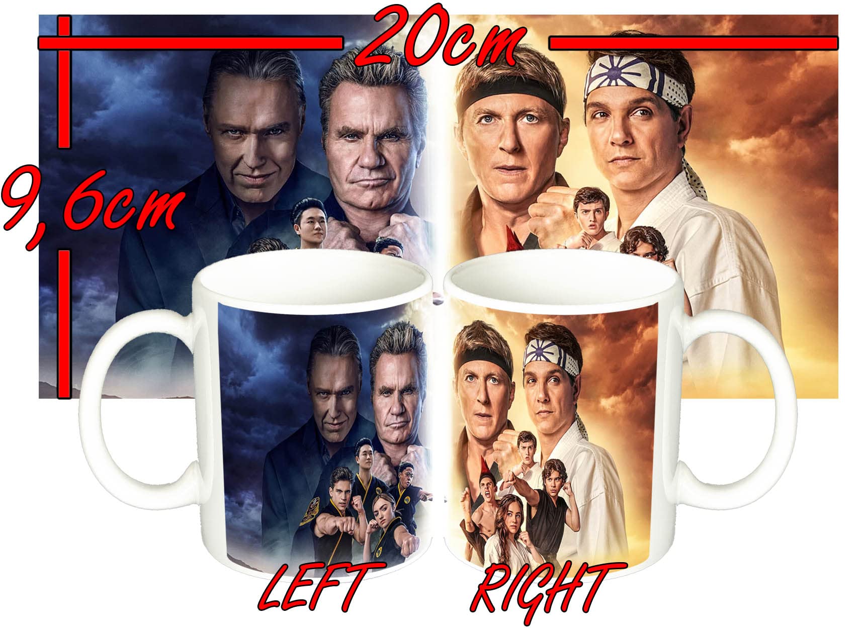 Cobra Kai Keramiktasse 11 Oz (ca. 315 Ml) – Offizielles Lizenzprodukt, Schwarz Mit Logo, In Geschenkbox, Mikrowellen- & Spülmaschinenfest