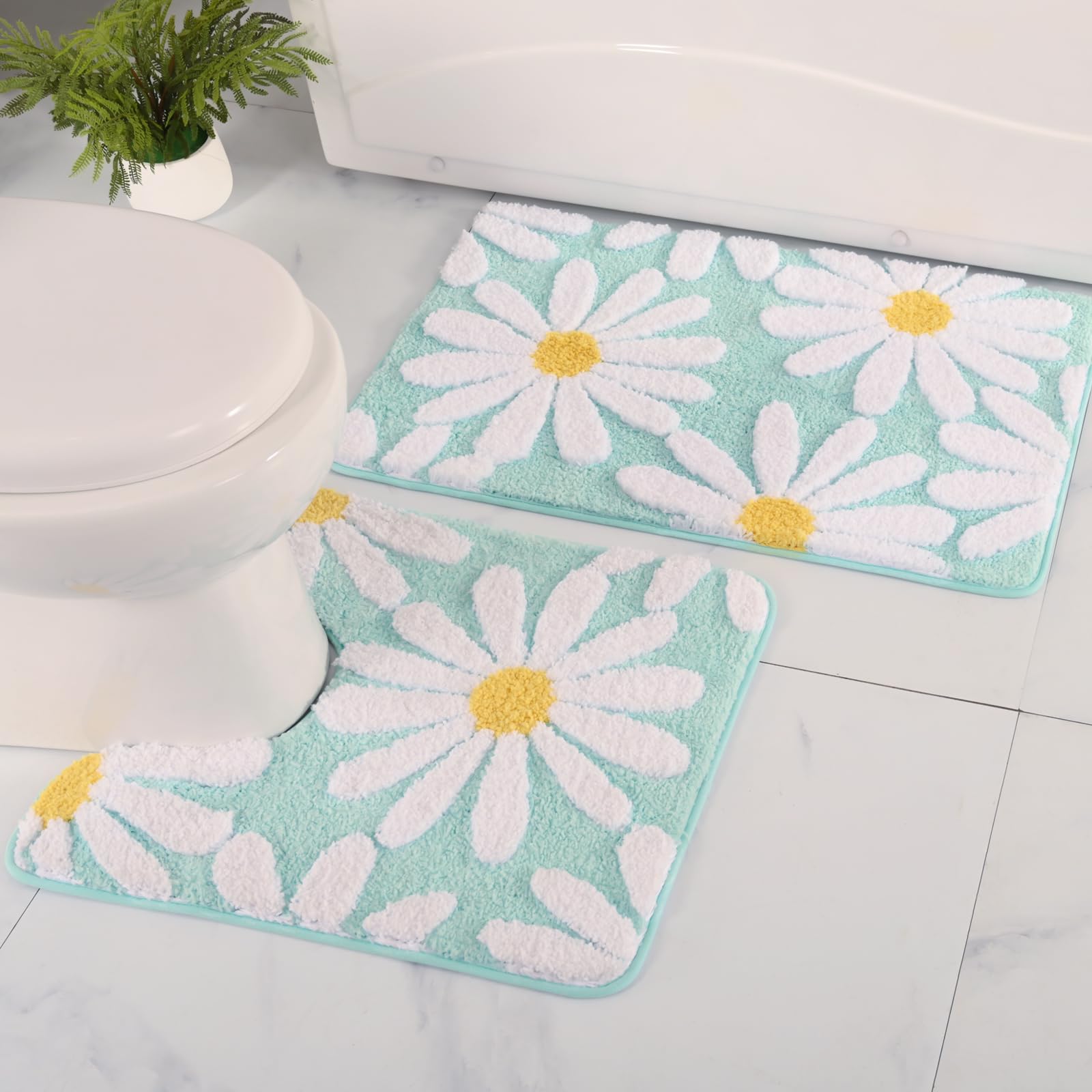 Tapis de bain antidérapant en U contre les sols mouillés