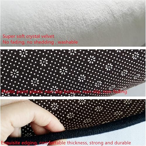 Miniatura 6 de Alfombra de área pequeña para dormitorio, alfombra circular con textura de mármol, alfombra redonda gris para baño, antideslizante, moderna,