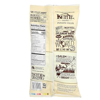 Kettle Foods, Chips Potato Unsalted, 5 Ounce