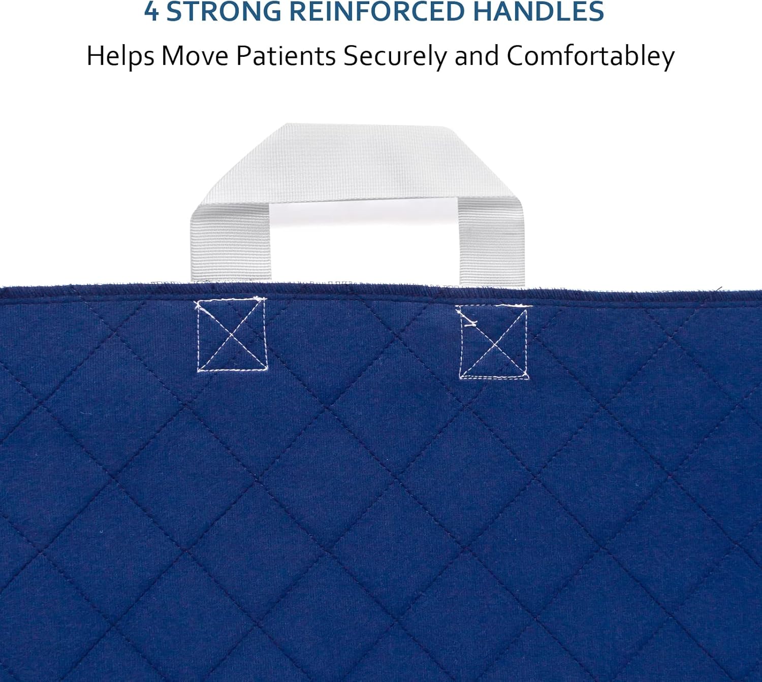 Positioning Bed Pad with 4 Handles 2 Pack (34"x52"), Waterproof Incontinence Bed Pads for Elderly, Washable Transfer Sheet for Turning, Lifting & Repositioning, Fast Drying