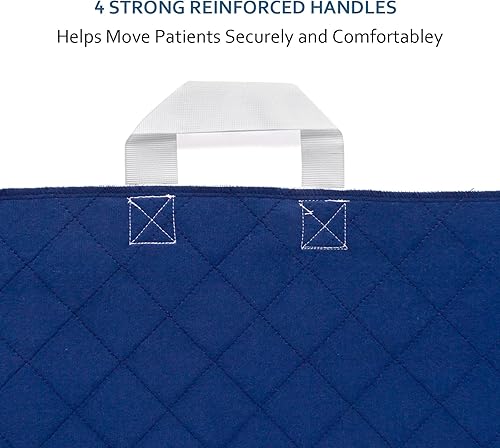 Miniatura 7 de Moonsea Almohadilla de cama de posicionamiento con asas (34 x 52 pulgadas), almohadillas impermeables para incontinencia para ancianos, hoja de