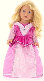 Little Adventures Sleeping Beauty Princess Doll Dress - Doll Not Included - Machine Washable Child Pretend Play and Party Doll Clothes with No Glitter