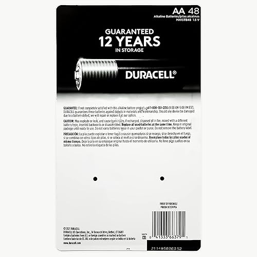 Miniatura 2 de Duracell Coppertop - Batería AA de dióxido de manganeso alcalino, 1,5 V, (paquete de 48)