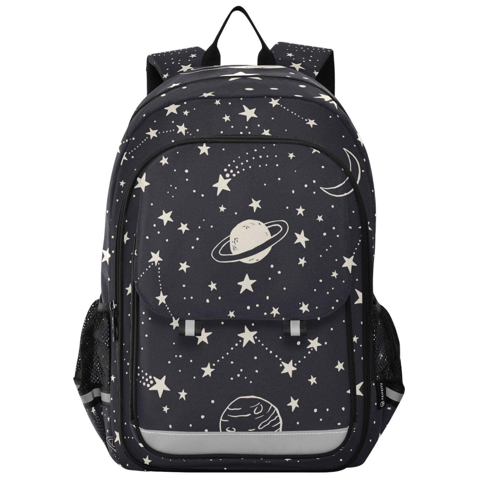 Grand sac d'école pour garçons et filles, motif galaxie planètes, comètes, constellations, étoiles, maternelle, primaire, université, léger, résistant à l'eau., Couleur 1, taille unique