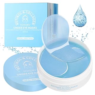 Under Eye Patches Masks - for Dark Circles, Puffy Eyes, Fine Lines, Wrinkles, Eye Bags Treatment with Collagen and Hyaluronic Acid,Firming & Cooling, Moisturizing and Hydrating (60 Pcs) Blue - Amazon product rated Grade A