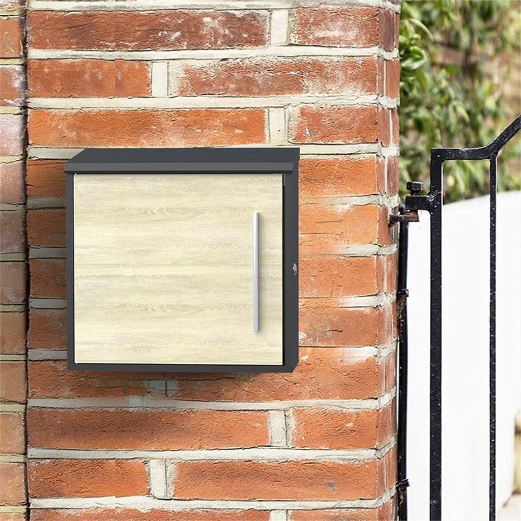 HBJWOV Outdoor Villa Rainproof Home Message Box Wall Mounted Mailbox(OneColor)