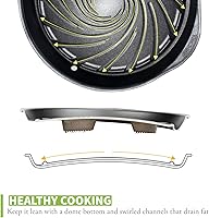 Vista 4 de TECHEF - Sartén antiadherente para barbacoa coreana, fabricada en Corea (negro)