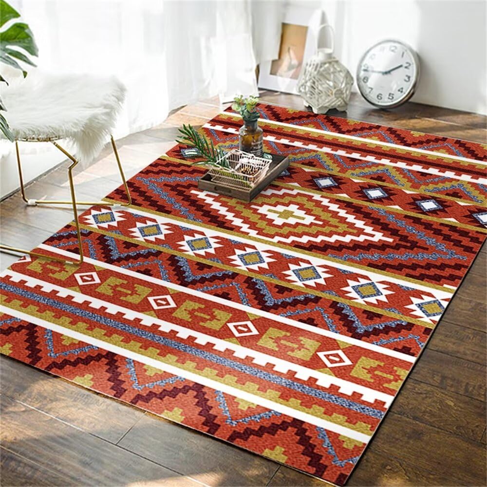 Tapis paillasson interieur floral rouge pour réchauffer l'ambiance du salon ado